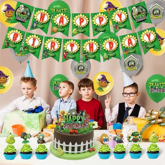100 Pcs Plants Vs Zombies Birthday Party Supplies lot- New - Picture 3 of 5